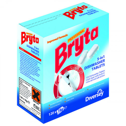 Bryta 5 in 1 Dishwasher Tabs 120pc (Pack of 4) 7519448