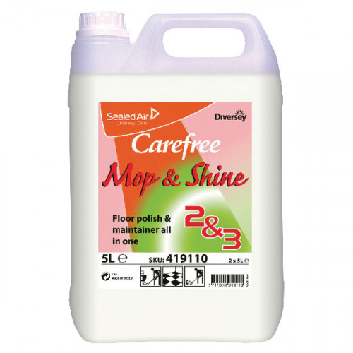 Carefree Mop and Shine Floor Polish 5 Litre (Pack of 2) 419110
