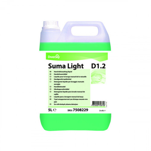 Diversey Suma Light D1.2 Dishwashing Liquid 5 Litre (Pack of 2) 7508229