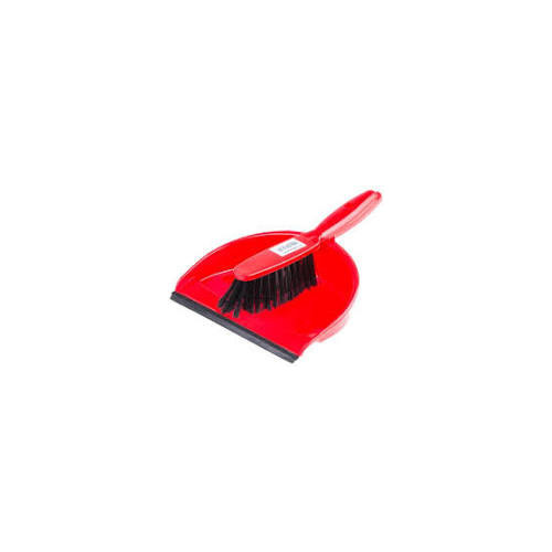 Dustpan & Brush Set, Red - Stiff per Each