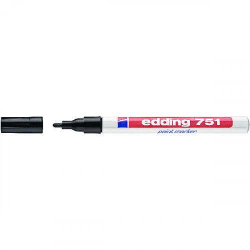 EDDING 751 PAINT MARKER BLACK PK10