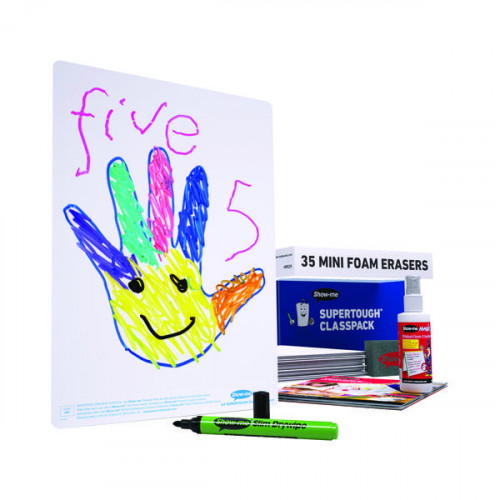 Show-me SUPERTOUGH Whiteboard A4 Plain (Pack of 35) C/SRP