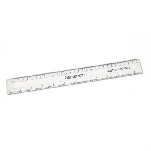 Classmaster Shatter Resistant Ruler 30cm White (Pack of 100) SPR30WH/100