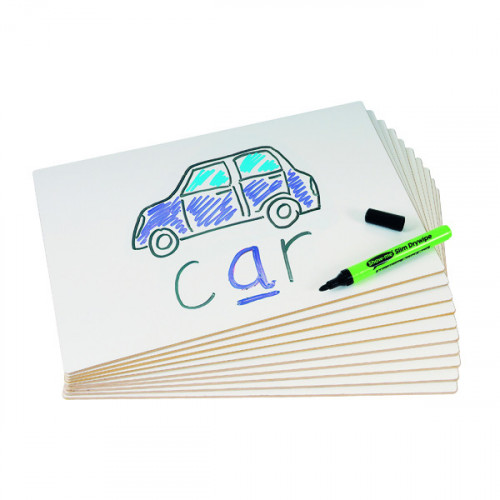 Show-me MDF Drywipe Board Plain (Pack of 10) PFB10