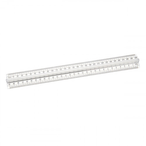 Classmaster Finger Grip Ruler Clear (Pack of 10) FGR10