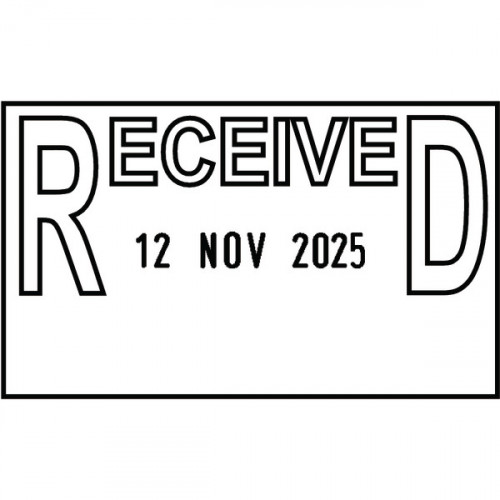 COLOP Printer 38 Self Inking Date and Message Stamp RECEIVED C133751REC