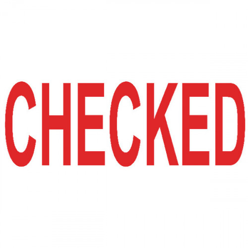 COLOP Green Line Word Stamp CHECKED Red C144837CHE