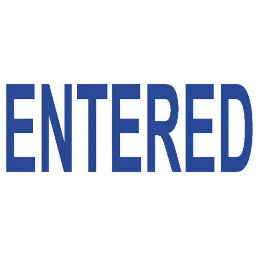 COLOP Green Line Word Stamp ENTERED Blue C144836ENT