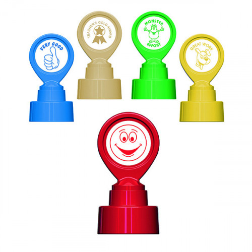 Colop Motivational Stamp Assorted Pack B FOC Happy Face Stamp EM813716