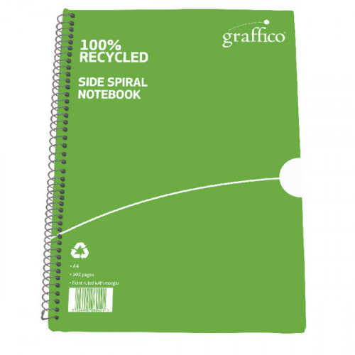 Graffico Recycled Wirebound Notebook 100 Pages A4 (Pack of 10) 9100035