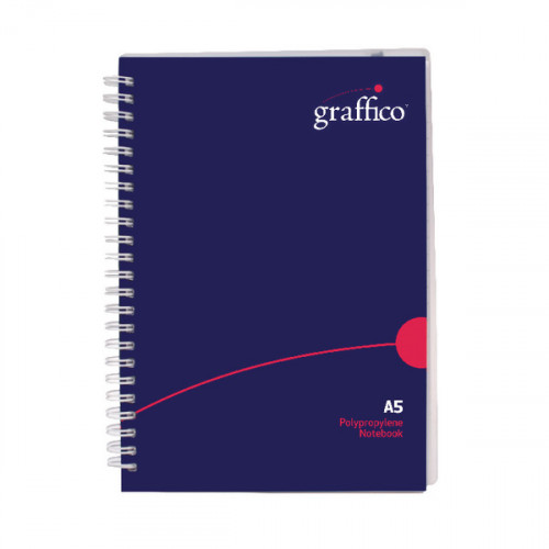 Graffico Hard Cover Wirebound Notebook 160 Pages A5 500-0511