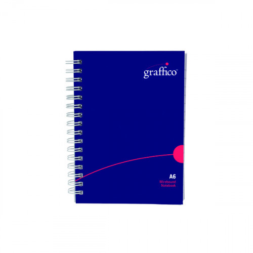 Graffico Polypropylene Wirebound Notebook 140 Pages A6 500-0506