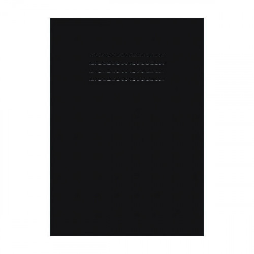 EDUC A4 STRETCH BOOK BLACK 2X25 PK50