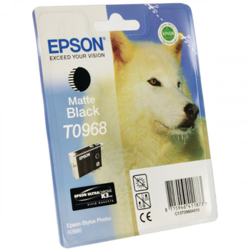 Epson T0968 Matte Black Inkjet Cartridge C13T09684010 / T0968