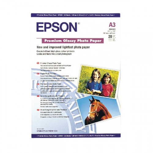 EPSON A3 PHOT PPR GLSSY 225GSM PK20