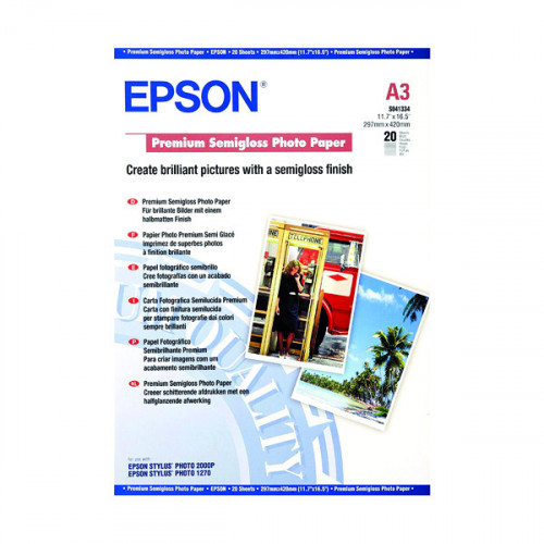 EPSON SEMI GLOSS A3 PHOTO PAPER PK20
