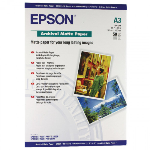 EPSON A3 PHOT PPR 192GSM MATTE PK50