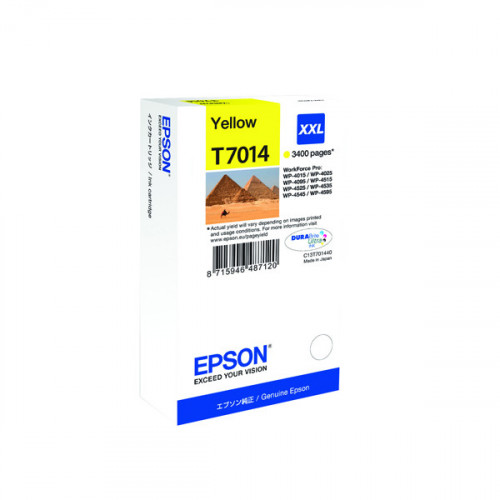Epson T7014 Yellow Extra High Yield Inkjet Cartridge C13T70144010 / T7014