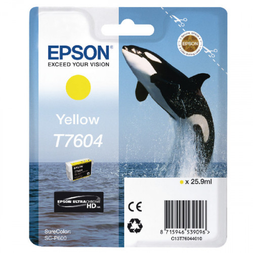 EPSON T7604 INK ULTRA CHROME HD YLW