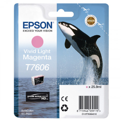 Epson T7606 Vivid Light Magenta Ink Cartridge C13T76064010 / T7606