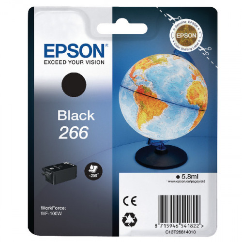 EPSON 266 INK CARTRIDGE GLOBE BLACK