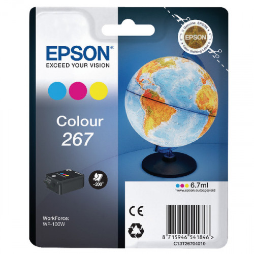 EPSON 267 INK CART TRI-COLOUR CMY