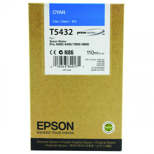 Epson Stylus Photo 7600 Inkjet Cyan Cartridge C13T543200