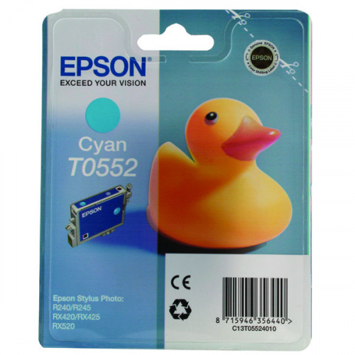 Epson T0552 Cyan Inkjet Cartridge C13T05524010 / T0552