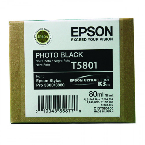 EPSON T5801 INK CARTRIDGE PHOTO BLK