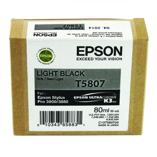 Epson T5807 Light Black Inkjet Cartridge C13T580700 / T5807