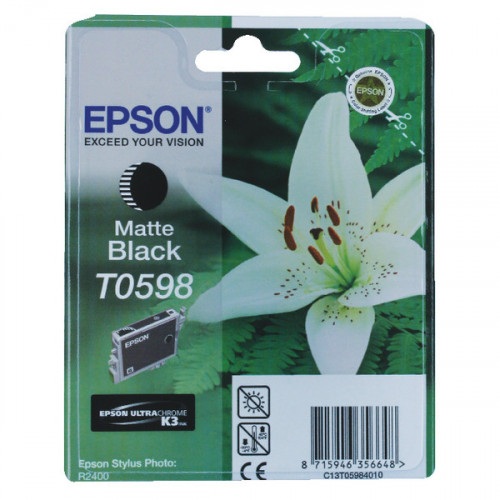 Epson T0598 Matte Black Inkjet Cartridge C13T05984010 / T0598