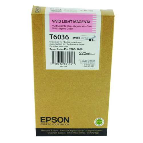Epson T6036 Light Vivid High Yield Magenta Inkjet Cartridge C13T603600 / T6036