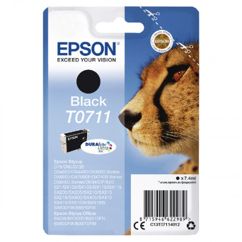 EPSON T0711 INK CART DURABRITE BLACK