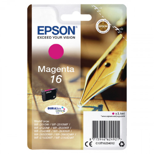 EPSON 16 INKJET CARTRIDGE MAGENTA