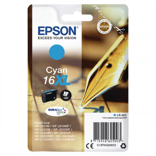 EPSON 16XL INK CARTRIDGE HY CYAN