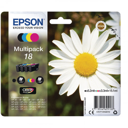 EPSON 18 INK CART CLARIA MLTIPK CMYK
