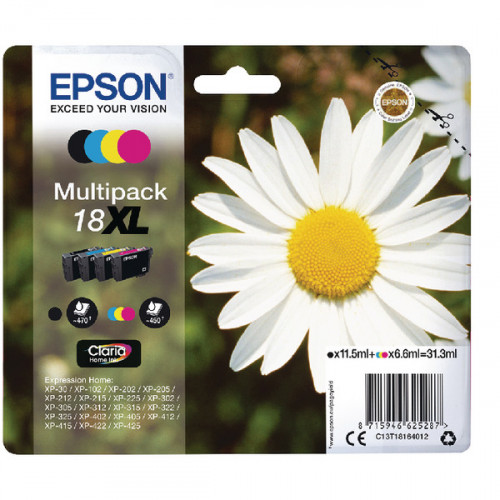EPSON 18XL INK CART CLARIA MPK CMYK