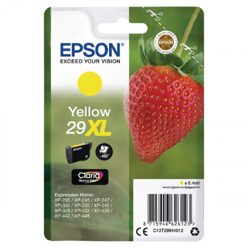 EPSON 29XL INK CARTRIDGE HY YELLOW