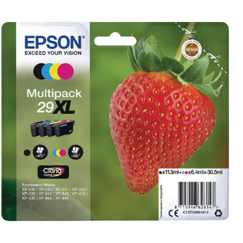 EPSON 29XL INK CART MULTIPK HY CMYK