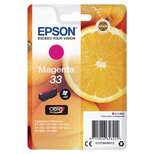 EPSON 33 INKJET CARTRIDGE MAGENTA