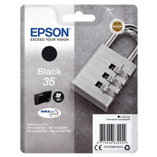 Epson Singlepack Black 35 DURABrite Ultra Ink C13T35814010