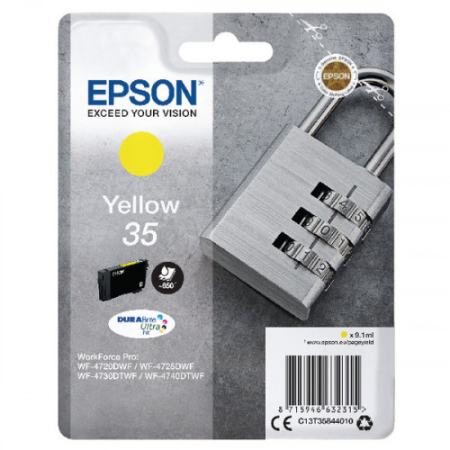 Epson Singlepack Yellow 35 DURABrite Ultra Ink C13T35844010