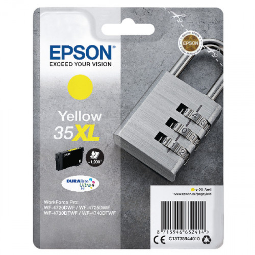 Epson Singlepack Yellow 35XL DURABrite Ultra Ink C13T35944010