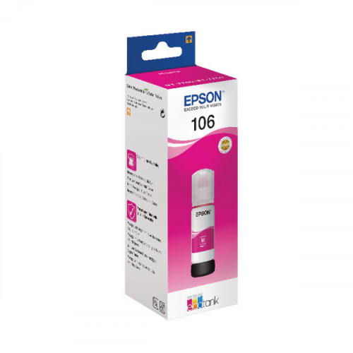 Epson 106 EcoTank Magenta Ink Bottle C13T00R340
