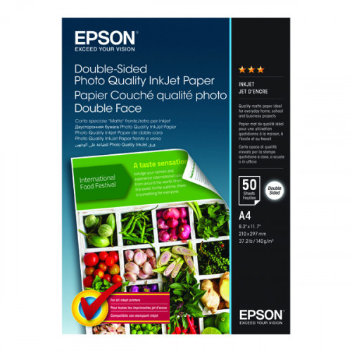 EPSON PHOTO QUAL INKJET PPR A4 PK50