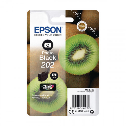 Epson 202 Photo Black Inkjet Cartridge C13T02F14010
