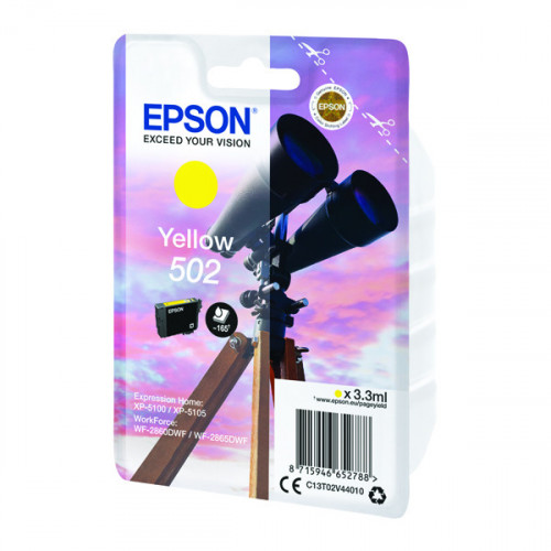 EPSON 502 INK CARTRIDGE YELLOW