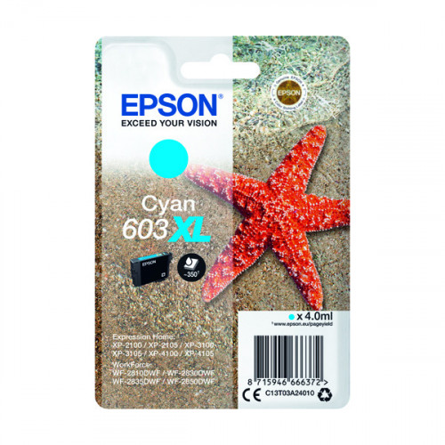 EPSON 603XL STARFISH INK CART CYAN