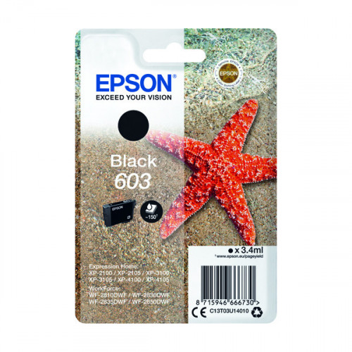 EPSON 603 STARFISH INK CART BLACK