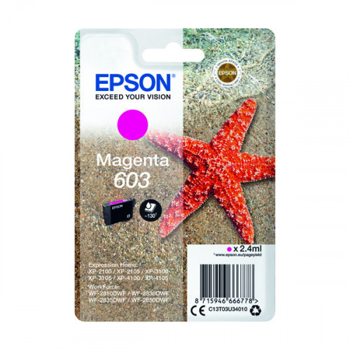 EPSON 603 STARFISH INK CART MAGENTA